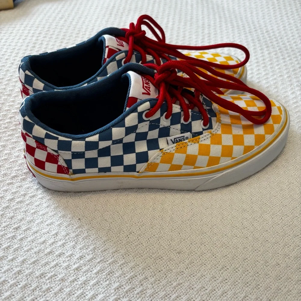 Vans Doheny Checkerboard Canvas Lace Up Sneakers Multi NEW size‎ 4.5
